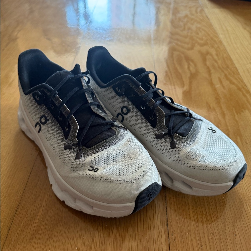 On Running Black and White Athletic Shoes